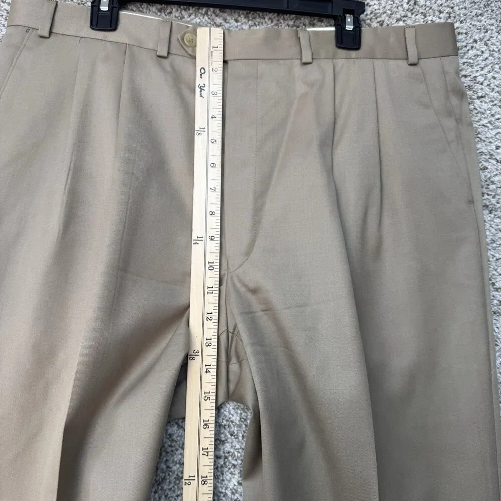 Vintage Polo Super 100s Ralph Lauren Pants Mens 38x30 Brown Polo University Wool